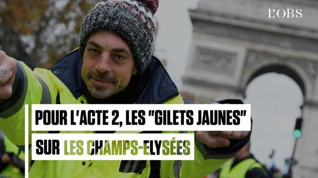 Paris : les gilets jaunes investissent les Champs-Elysées