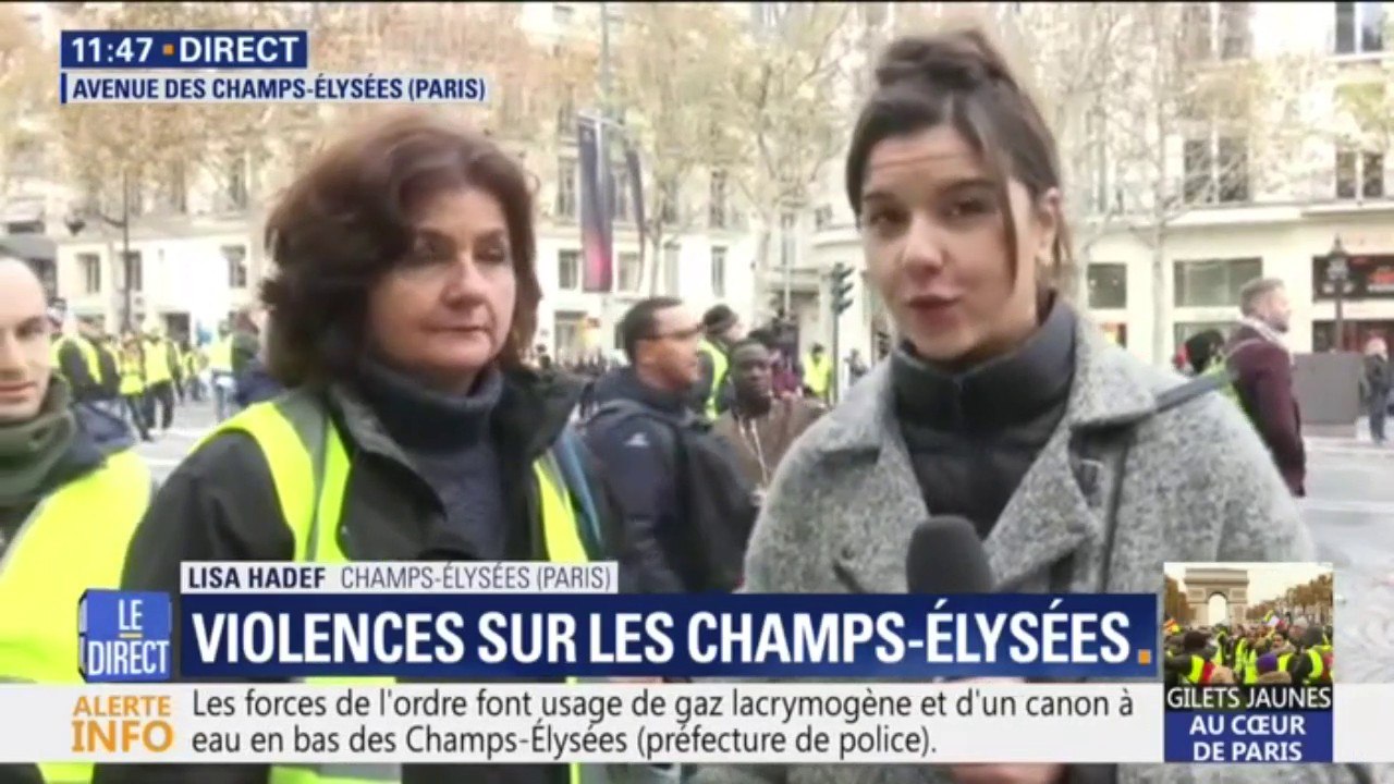 "On espère que les casseurs ne cassent pas tout car on est pacifistes", assure cette membre des gilets jaunes