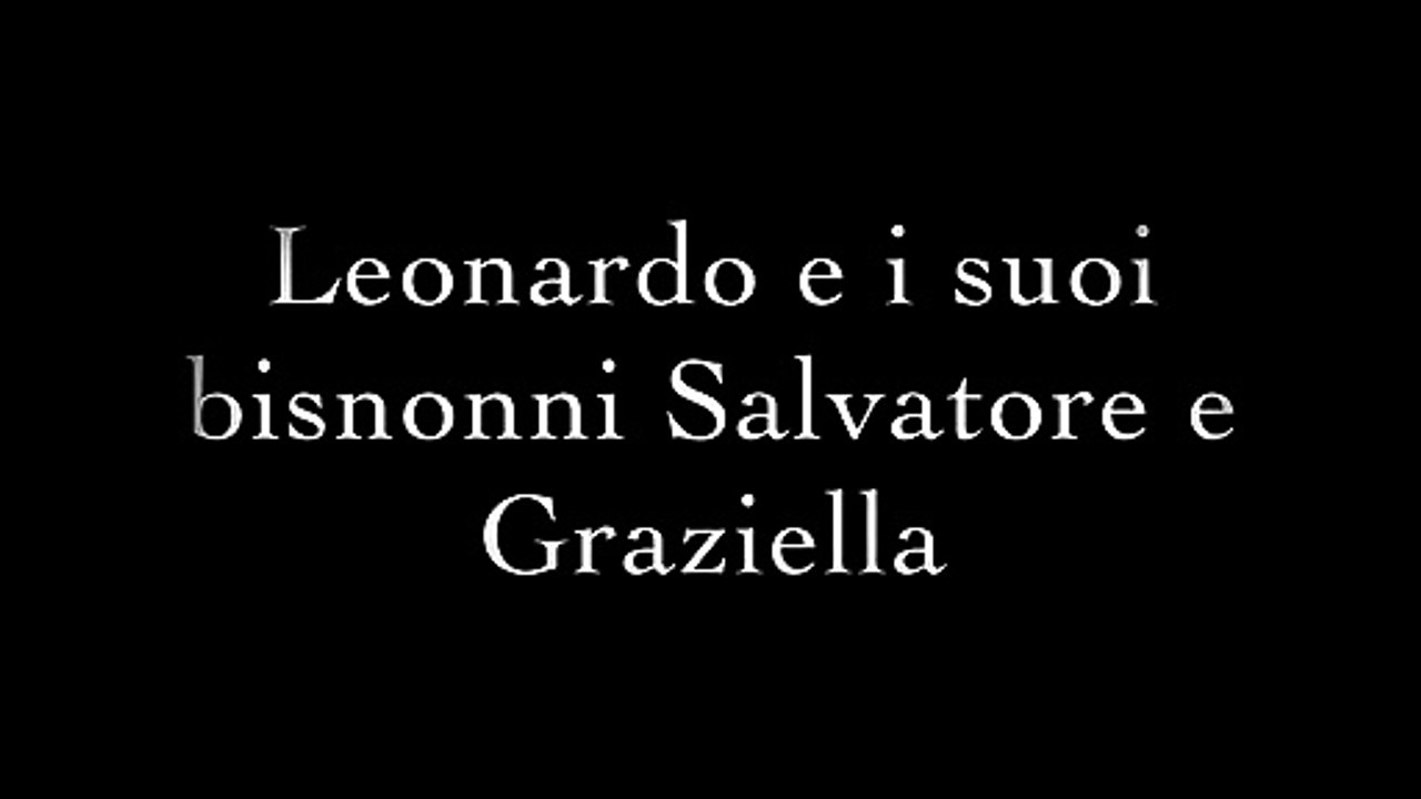 Leonardo con i suoi bisnonni Salvatore e Graziella
