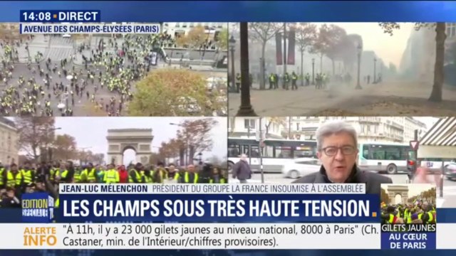Jean-Luc Mélenchon estime que Christophe Castaner met en scène les violences