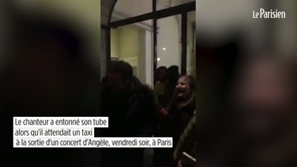 Patrick Bruel chante «Casser la voix» avec des fans en attendant son taxi