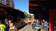 Valencia - Rayo Vallecano: Llegada del Valencia a Mestalla