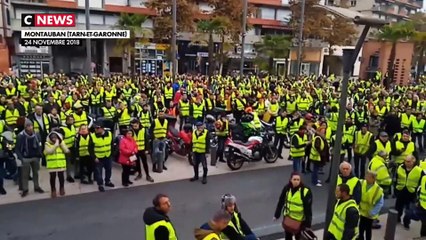 Manifestation des Gilets Jaunes à Montauban