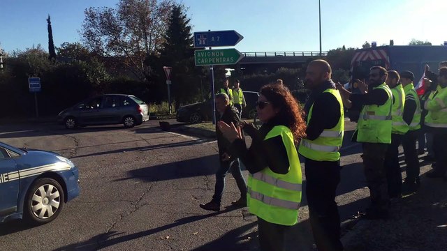 Les Gilets jaunes à Auchan Nord