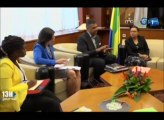 RTG - La Présidente Lucie Milebou Aubusson recoit différentes personnalités dont l’Ambassadeur des États Unis au Gabon