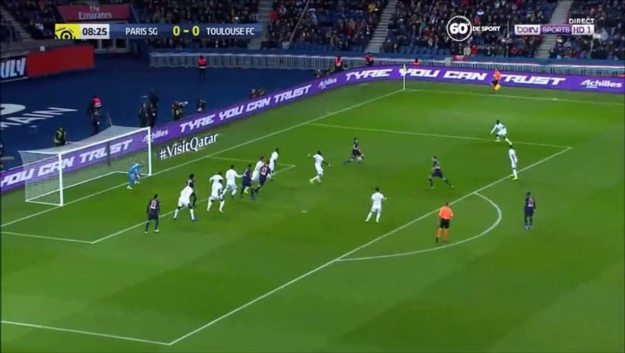 Edinson Cavani superb goal vs Toulouse (1-0)