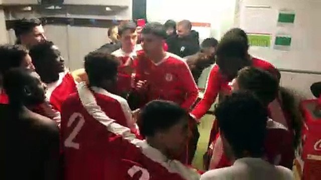GAMBARDELLA U19 – La joie du vestiaire du FC LYON après la qualification contre l'US BRIOUDE