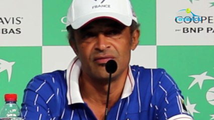 Coupe Davis 2018 - France-Croatie - Yannick Noah : "Il y a une atmosphère incroyable, on va essayer de vivre un moment fort"