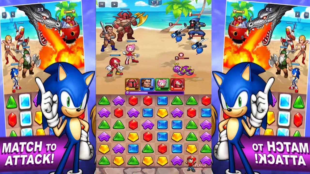 Sega Heroes Unlocked Knuckles Sonic The Hedehog Gameplay