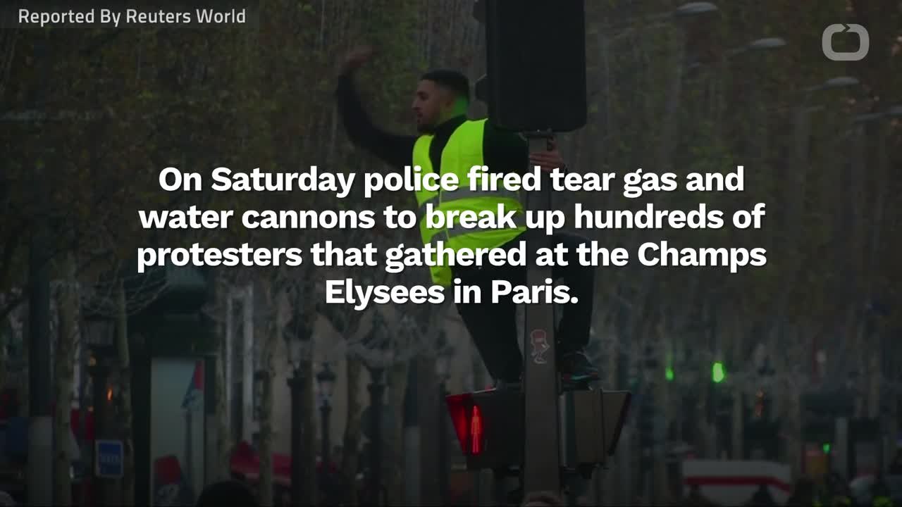 French Police Use Tear Gas For Gas Price Protests