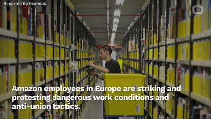European Amazon Workers Protest Working Conditions