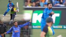 India VS Australia 3rd T20: Kuldeep Yadav removes Aaron Finch for 28 | वनइंडिया हिंदी