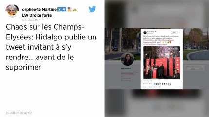 "Gilets jaunes" sur les Champs-Élysées : la gaffe d'Anne Hidalgo