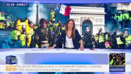 Gilets jaunes: la tension demeure sur les Champs-Elysées (2/2)