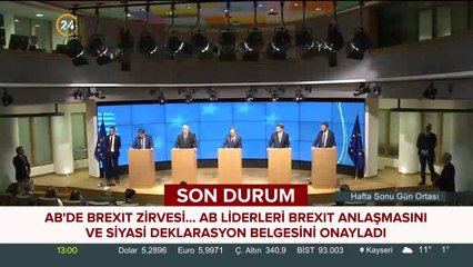 AB liderleri Brexit anlaşmasını onayladı