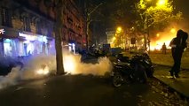 Angry protestors tackled with tear gas by French police