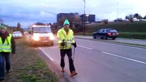 Patrick marche jusqu'à L'Elysée