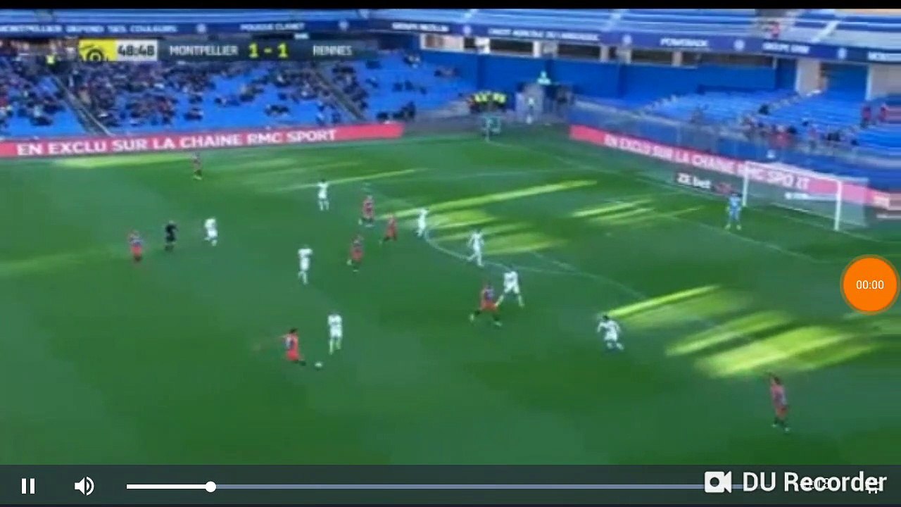 Delort super goal Montpellier vs Rennes 2-1