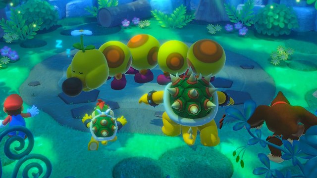Super Mario Party Don't Wake Wiggler - Mario & Jr. Bowser & Bowser & Donkey Kong Gameplay