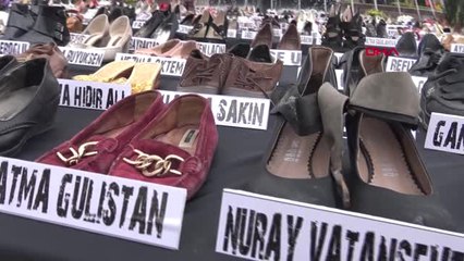 İstanbul- Bu Ayakkabılar Erkek Şiddeti Kurbanı 307 Kadını Simgeliyor