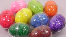 Rainbow Color Foam Clay Surprise Eggs Hide Insideout Car ect Toys DIY  Pom Pom !!  칼라폼 서프라이즈 에그 만들기