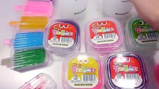 How To Make 'Color Ice Ball Jelly Slime' Freeze slime DIY 젤리 괴물 아이스볼 액체괴물 만들기 액괴 얼리기 흐르는 점토 슬라임 놀이