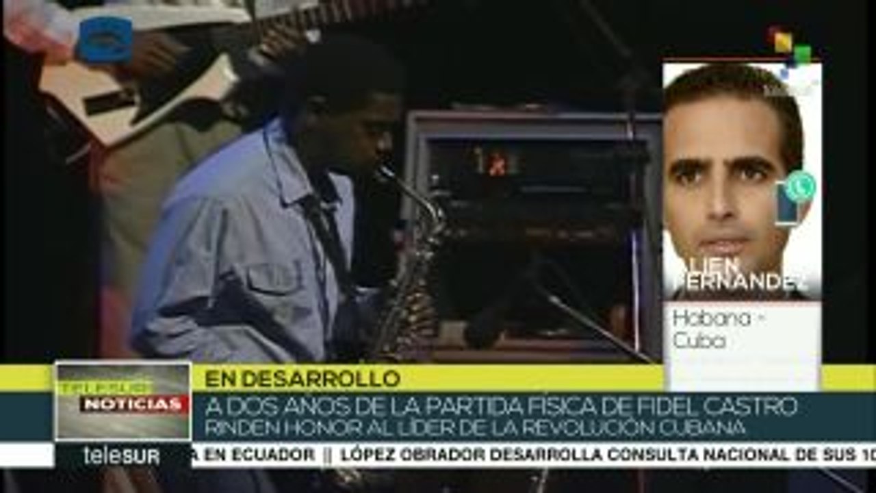 Cuba: vigilia y homenaje a dos años del deceso de Fidel Castro