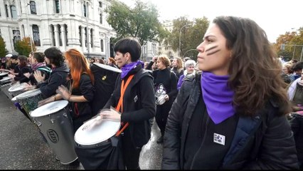 3,000 women march against gender-based violence in Madrid