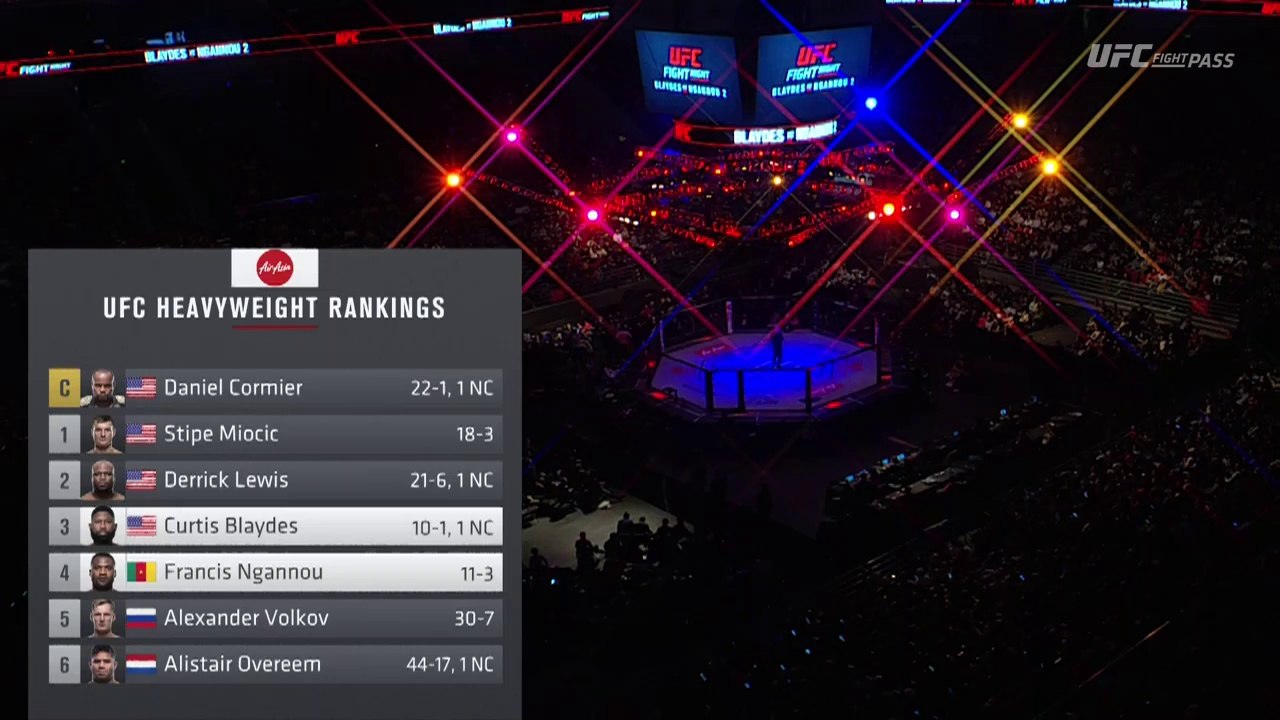 Francis Ngannou vs. Curtis Blaydes @ UFC Fight Night 141 Beijing - 24.11.18