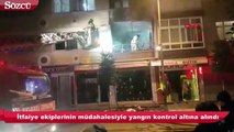 Güngören'de 4 katlı bina alev alev yandı