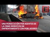Bloqueo en la México-Pachuca: Vecinos de San Juanico denuncias agresiones de policías capitalinos