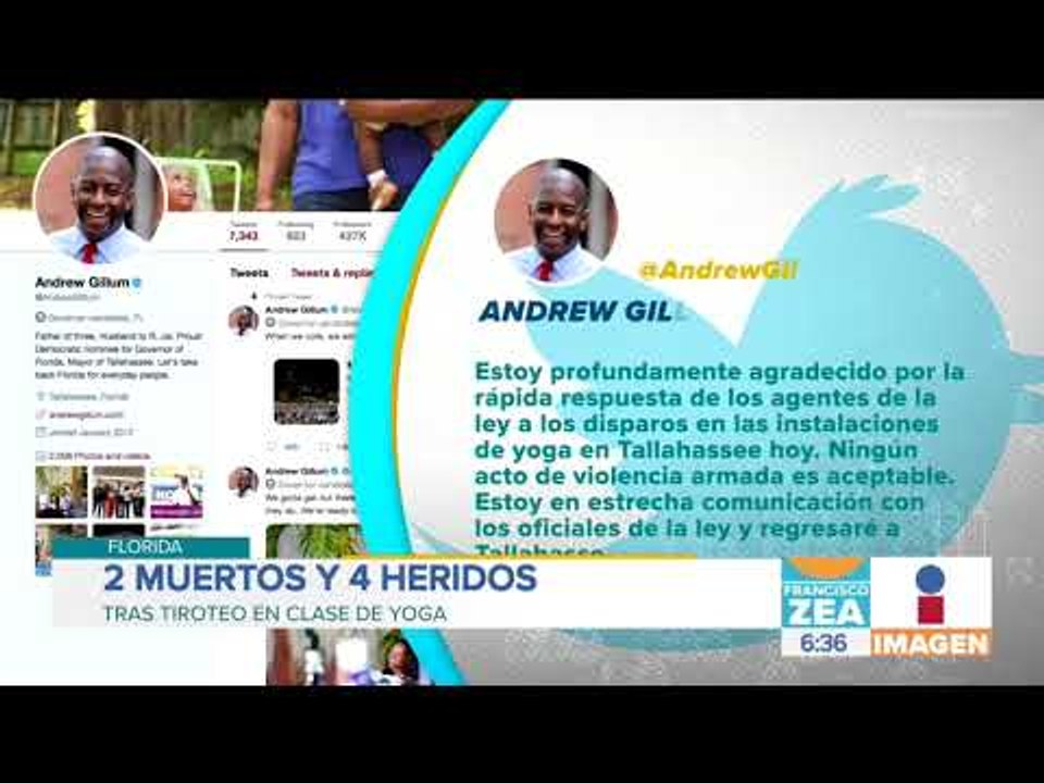 2 muertos y 4 heridos tras tiroteo en clase de Yoga | Noticias con Zea