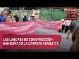 Vecinos de San Jerónimo piden no invadir vía publica por construcción de supermercado
