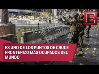 EU refuerza seguridad en garita de San Ysidro por caravana migrante