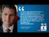 Enrique Peña Nieto dice que no da 
