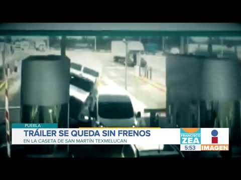 Tráiler se queda sin frenos en la autopista México-Puebla | Noticias con Francisco Zea