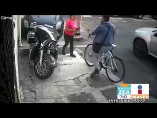 Así asaltan en bicicleta en la colonia Jardín Balbuena de la Ciudad de México | Francisco Zea