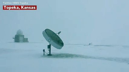 Winter Storm Bruce Brings Blizzard Condition To Kansas City