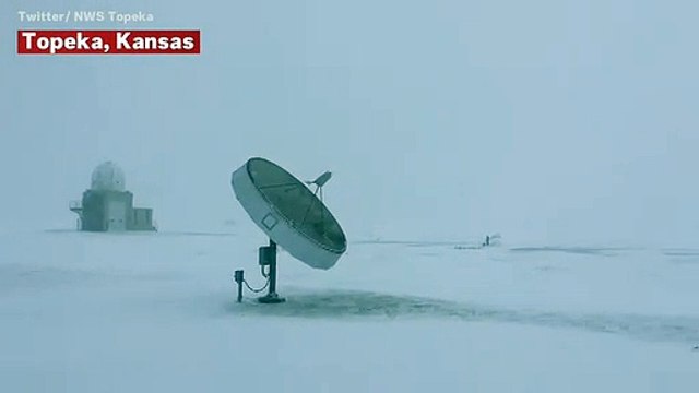 Winter Storm Bruce Brings Blizzard Condition To Kansas City