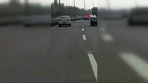 TEM’de Arabayla Oyun Oynayan Sürücü Böyle Tehlike Saçtı