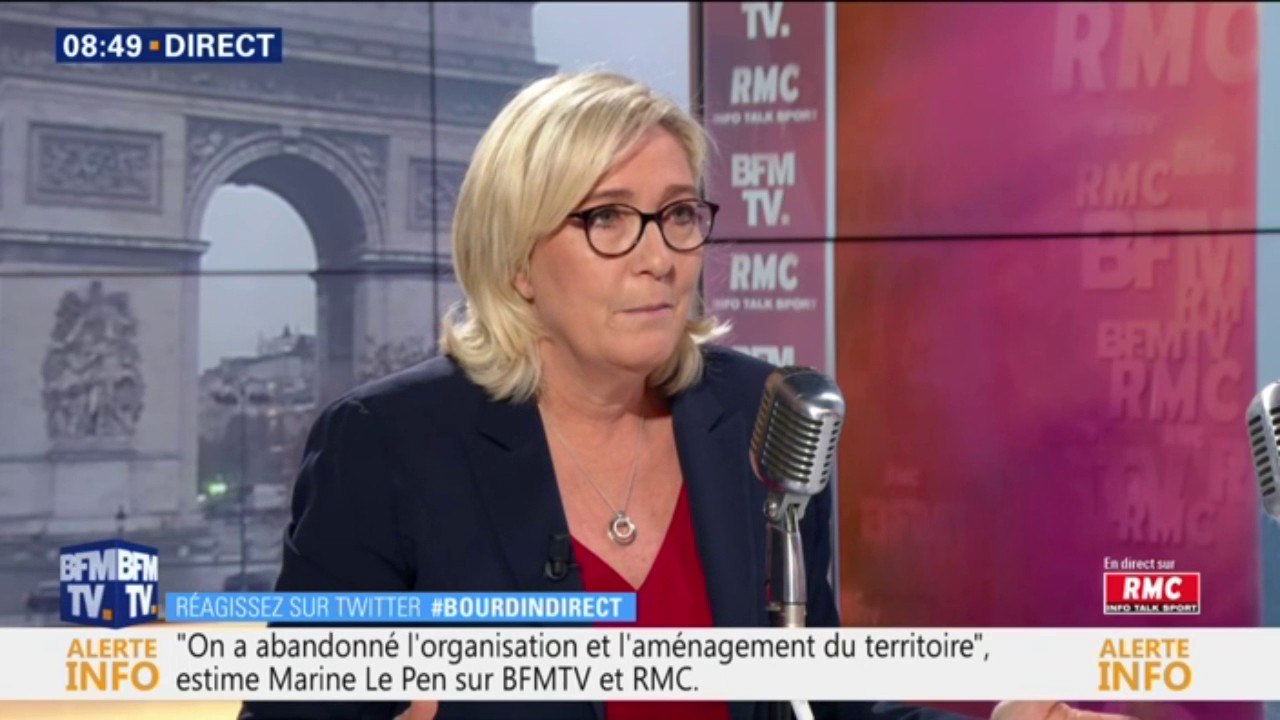 Pour Marine Le Pen, le gouvernement a volontairement "laissé venir" les casseurs sur les Champs-Élysées pour décrédibiliser les gilets jaunes