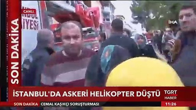 İstanbul'da askeri helikopter düştü