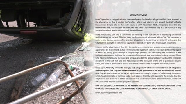 Developer denies involvement in temple attack