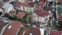 İstanbul'da Askeri Helikopterin Düştüğü Sokak Havadan Görüntülendi