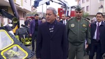 Milli Savunma Bakanı Hulusi Akar kaza alanında - İSTANBUL