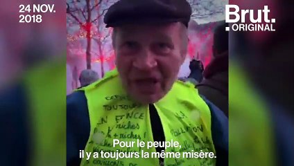 Discussion entre deux gilets jaunes à la manifestation de Paris