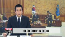 Pres. Moon calls for more cooperation with OECD in meeting with Secretary-General