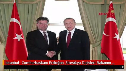 İstanbul- Cumhurbaşkanı Erdoğan, Slovakya Dışişleri Bakanını Kabul Etti
