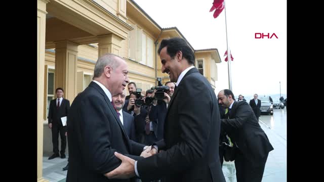 İstanbul- Cumhurbaşkanı Erdoğan, Katar Emiri ile Bir Araya Geldi