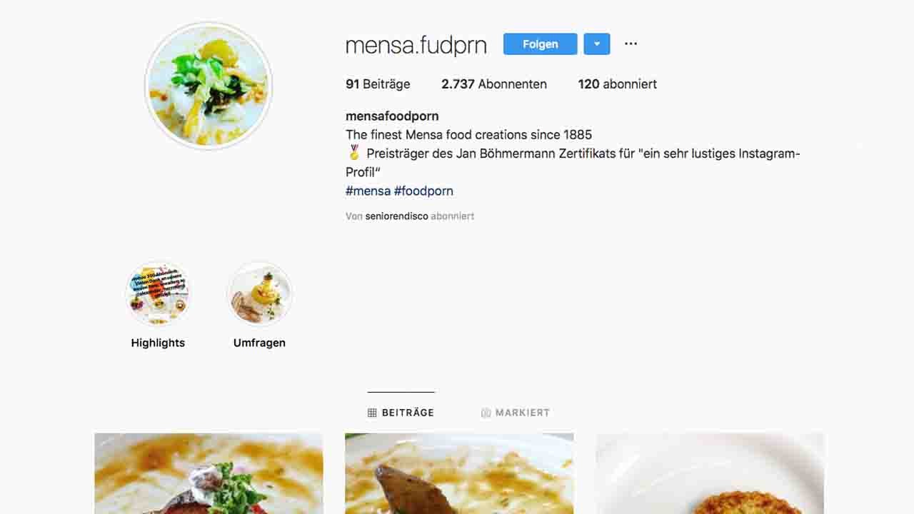 Mensa-Foodporn der Uni Kassel wird auf Instagram zum Hit